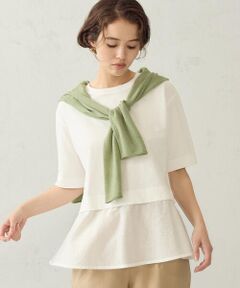 COMME CA ISM / コムサイズム カットソー | 切り替え コンビTシャツ