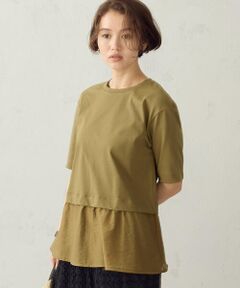 COMME CA ISM / コムサイズム カットソー | 切り替え コンビTシャツ