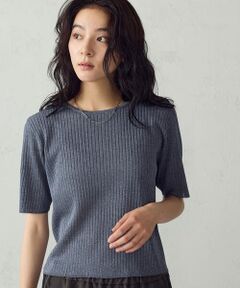COMME CA ISM / コムサイズム ニット・セーター | シアーリブ 5分袖ニット