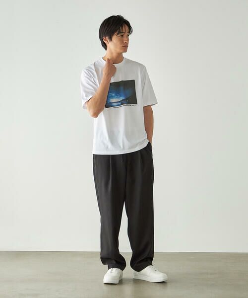 COMME CA ISM / コムサイズム その他パンツ | メランジポリエステル ワンタックワイドテーパード イージーパンツ / セットアップ対応 | 詳細11