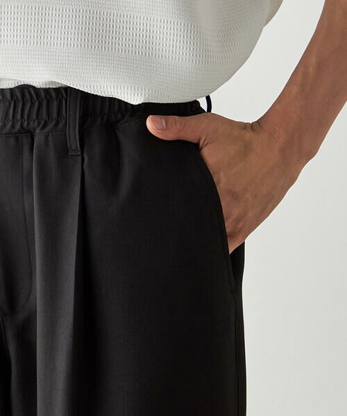 COMME CA ISM / コムサイズム その他パンツ | メランジポリエステル ワンタックワイドテーパード イージーパンツ / セットアップ対応 | 詳細23