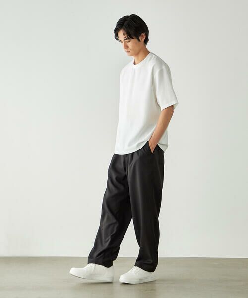 COMME CA ISM / コムサイズム その他パンツ | メランジポリエステル ワンタックワイドテーパード イージーパンツ / セットアップ対応 | 詳細6