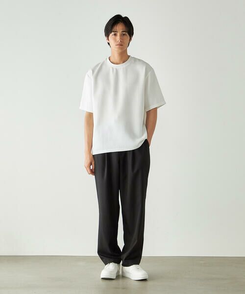 COMME CA ISM / コムサイズム その他パンツ | メランジポリエステル ワンタックワイドテーパード イージーパンツ / セットアップ対応 | 詳細7