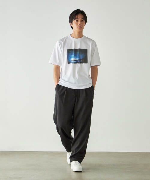 COMME CA ISM / コムサイズム その他パンツ | メランジポリエステル ワンタックワイドテーパード イージーパンツ / セットアップ対応 | 詳細9