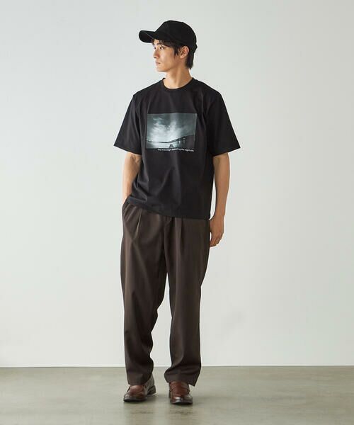 COMME CA ISM / コムサイズム その他パンツ | メランジポリエステル ワンタックワイドテーパード イージーパンツ / セットアップ対応 | 詳細25