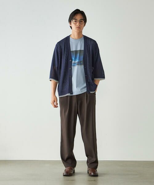 COMME CA ISM / コムサイズム その他パンツ | メランジポリエステル ワンタックワイドテーパード イージーパンツ / セットアップ対応 | 詳細27