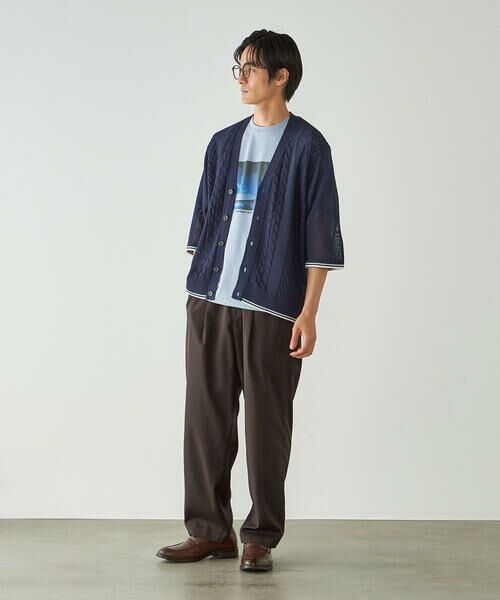 COMME CA ISM / コムサイズム その他パンツ | メランジポリエステル ワンタックワイドテーパード イージーパンツ / セットアップ対応 | 詳細28