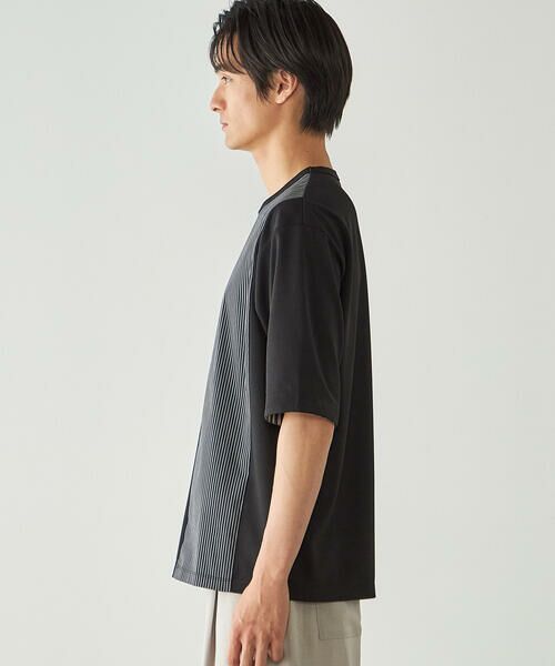 COMME CA ISM / コムサイズム Tシャツ | ストライプ ブロッキングTシャツ | 詳細11