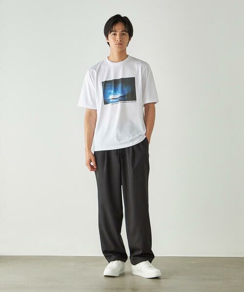 COMME CA ISM / コムサイズム Tシャツ | シルケット天竺 フォトプリントTシャツ | 詳細2