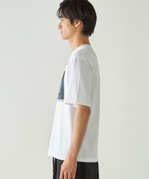 COMME CA ISM / コムサイズム Tシャツ | シルケット天竺 フォトプリントTシャツ | 詳細10