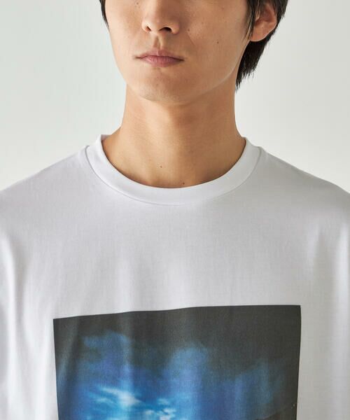 COMME CA ISM / コムサイズム Tシャツ | シルケット天竺 フォトプリントTシャツ | 詳細12