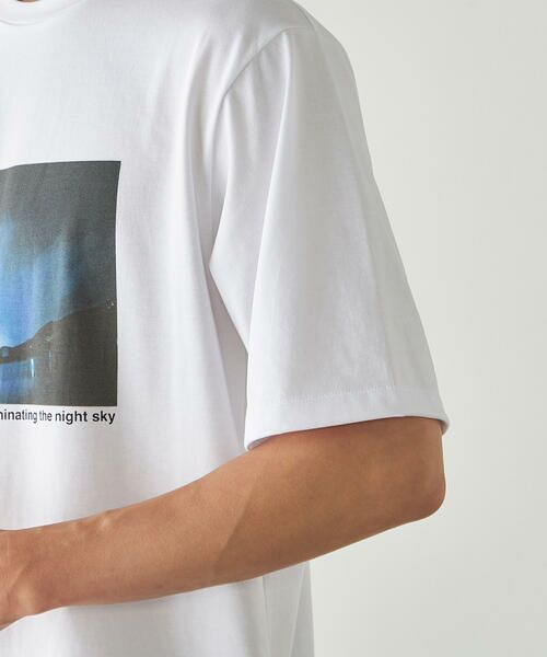 COMME CA ISM / コムサイズム Tシャツ | シルケット天竺 フォトプリントTシャツ | 詳細13