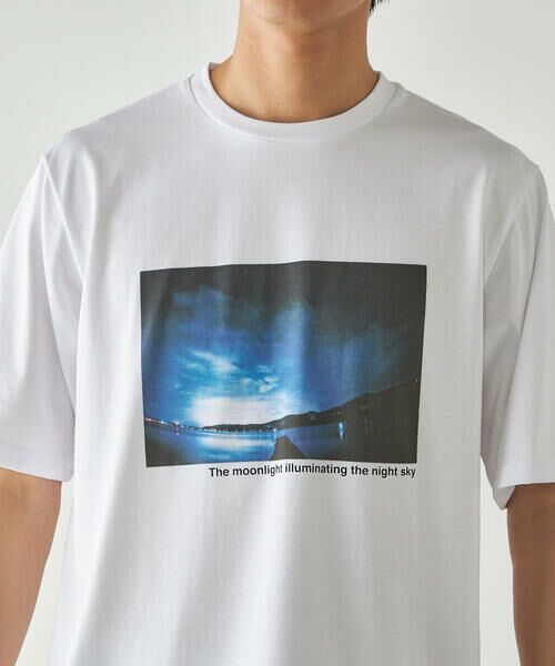COMME CA ISM / コムサイズム Tシャツ | シルケット天竺 フォトプリントTシャツ | 詳細15