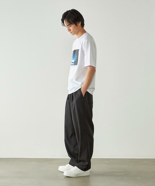 COMME CA ISM / コムサイズム Tシャツ | シルケット天竺 フォトプリントTシャツ | 詳細5