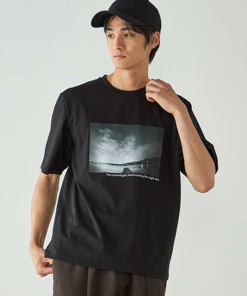 COMME CA ISM / コムサイズム Tシャツ | シルケット天竺 フォトプリントTシャツ | 詳細19