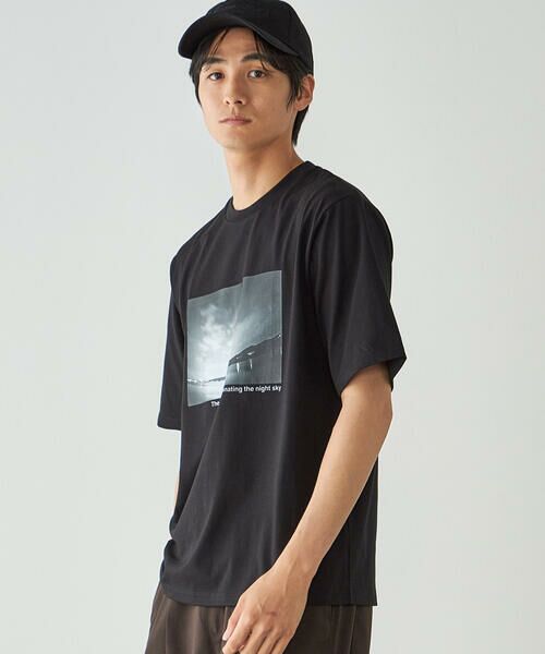 COMME CA ISM / コムサイズム Tシャツ | シルケット天竺 フォトプリントTシャツ | 詳細20