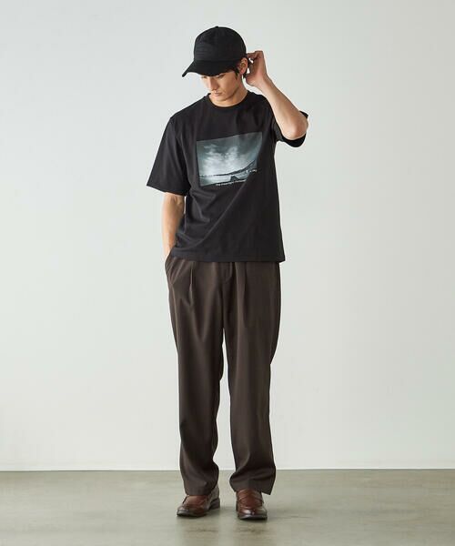 COMME CA ISM / コムサイズム Tシャツ | シルケット天竺 フォトプリントTシャツ | 詳細17