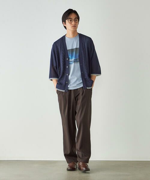 COMME CA ISM / コムサイズム Tシャツ | シルケット天竺 フォトプリントTシャツ | 詳細22