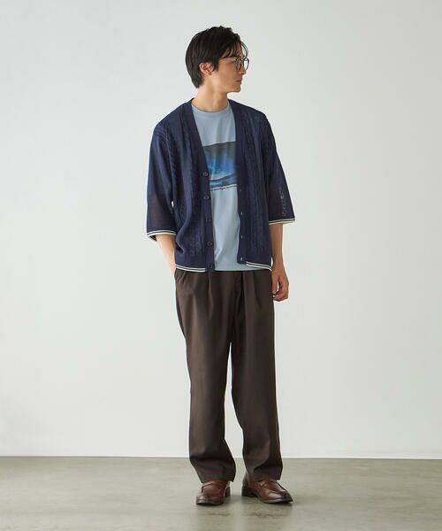 COMME CA ISM / コムサイズム Tシャツ | シルケット天竺 フォトプリントTシャツ | 詳細23