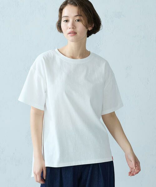 COMME CA ISM / コムサイズム カットソー | バックフレア Tシャツ(オフホワイト)