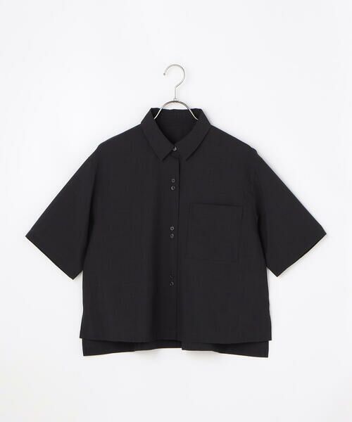 COMME CA ISM / コムサイズム シャツ・ブラウス | 麻調ポリエステル クロップドシャツ | 詳細6