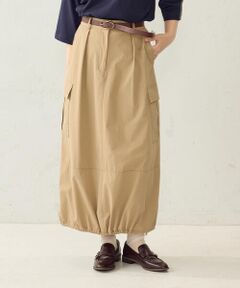 COMME CA ISM / コムサイズム ロング・マキシ丈スカート | ナイロンストレッチ バルーンカーゴスカート
