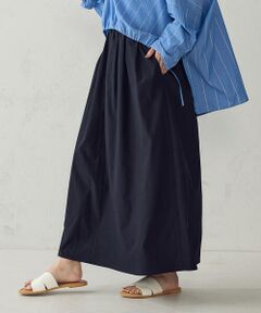COMME CA ISM / コムサイズム ロング・マキシ丈スカート | ポリエステルタフタ タックギャザースカート