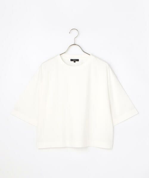 COMME CA ISM / コムサイズム カットソー | 【接触冷感】ビッグボックスシルエットＴシャツ（ホワイト）