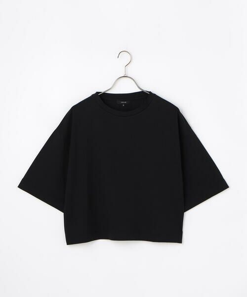 COMME CA ISM / コムサイズム カットソー | 【接触冷感】ビッグボックスシルエットＴシャツ（ブラック）