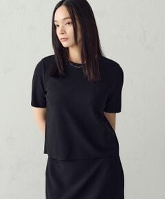 COMME CA ISM / コムサイズム カットソー | 膨れジャガード ベーシック Tシャツ/セットアップ対応