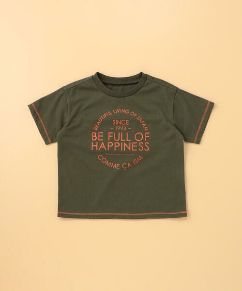 COMME CA ISM / コムサイズム ベビー・キッズグッズ | メッセージロゴ 半袖Tシャツ(ベビーサイズ)（カーキ）