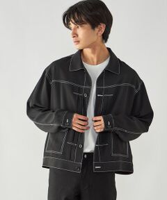 COMME CA ISM / コムサイズム ブルゾン | コントラストステッチ ショートブルゾン