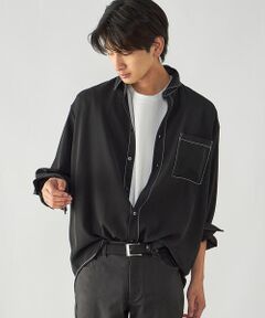 COMME CA ISM / コムサイズム シャツ・ブラウス | コントラストステッチ ショートポイントカラーシャツ