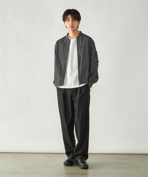 COMME CA ISM / コムサイズム その他パンツ | 【スマートベーシックパンツ】ハイテンションツイル ワイドテーパードパンツ | 詳細2
