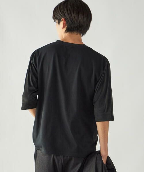 COMME CA ISM / コムサイズム Tシャツ | スエードタッチジャージ 五分袖Tシャツ | 詳細5