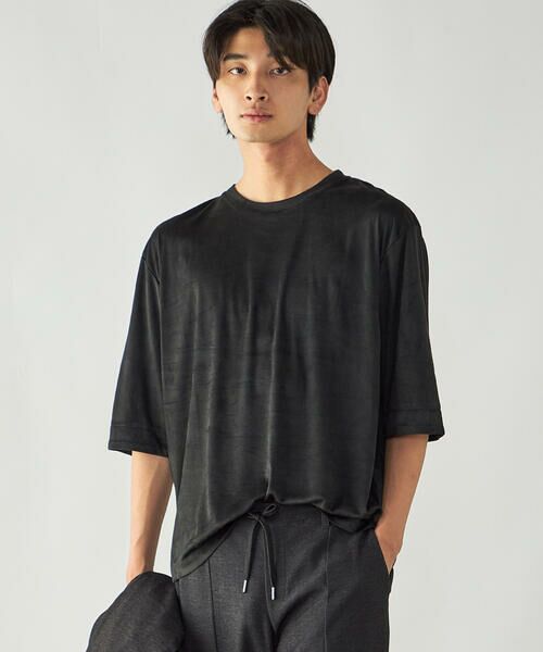 COMME CA ISM / コムサイズム Tシャツ | スエードタッチジャージ 五分袖Tシャツ | 詳細7