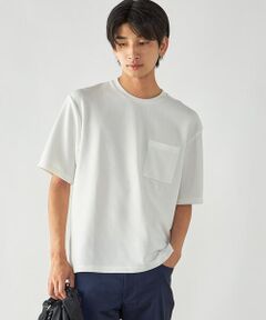COMME CA ISM / コムサイズム Tシャツ | 膨れジャガード クルーネックTシャツ