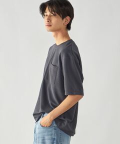 COMME CA ISM / コムサイズム Tシャツ | 膨れジャガード クルーネックTシャツ