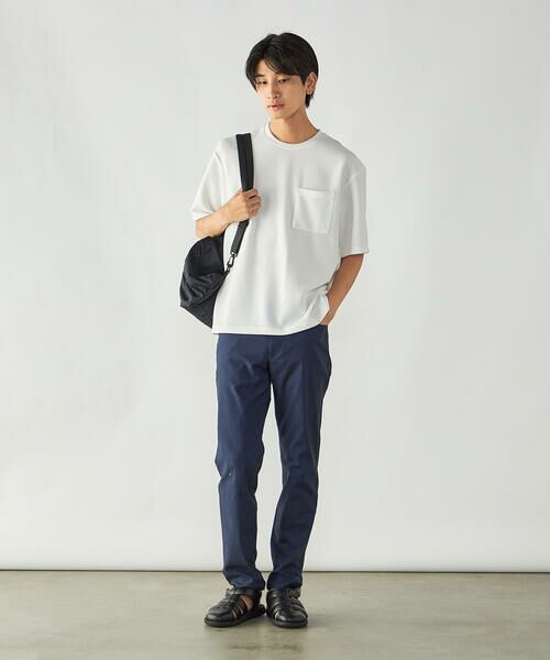 COMME CA ISM / コムサイズム Tシャツ | 膨れジャガード クルーネックTシャツ | 詳細1