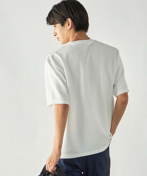 COMME CA ISM / コムサイズム Tシャツ | 膨れジャガード クルーネックTシャツ | 詳細4