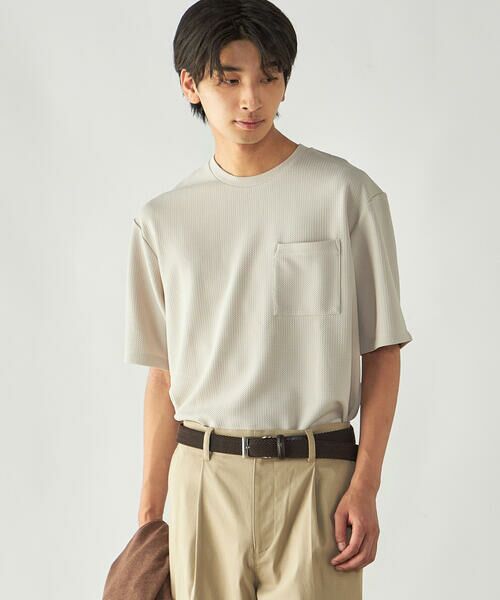 COMME CA ISM / コムサイズム Tシャツ | 膨れジャガード クルーネックTシャツ | 詳細11