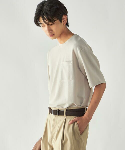 COMME CA ISM / コムサイズム Tシャツ | 膨れジャガード クルーネックTシャツ | 詳細12