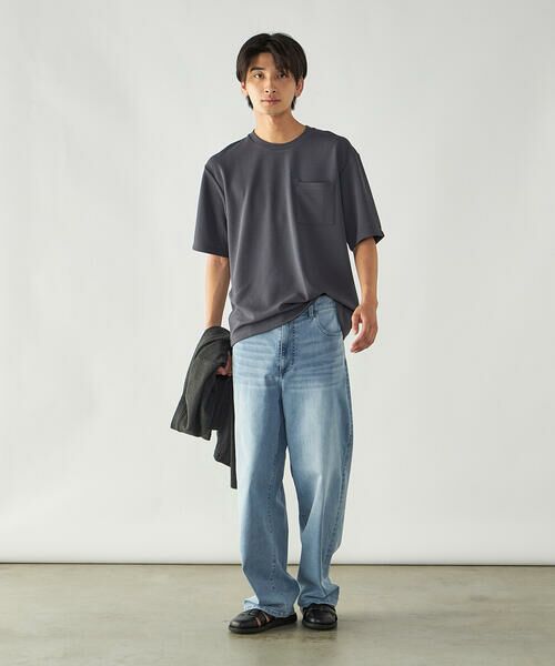 COMME CA ISM / コムサイズム Tシャツ | 膨れジャガード クルーネックTシャツ | 詳細20