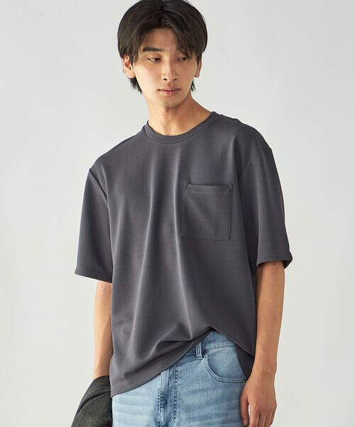 COMME CA ISM / コムサイズム Tシャツ | 膨れジャガード クルーネックTシャツ | 詳細21