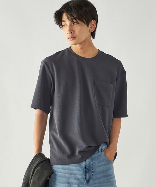 COMME CA ISM / コムサイズム Tシャツ | 膨れジャガード クルーネックTシャツ | 詳細22