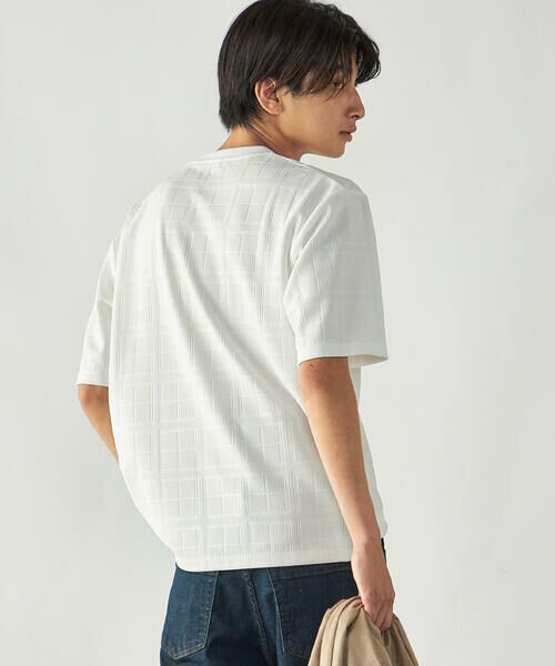 COMME CA ISM / コムサイズム Tシャツ | エンボスチェック クルーネックTシャツ | 詳細6