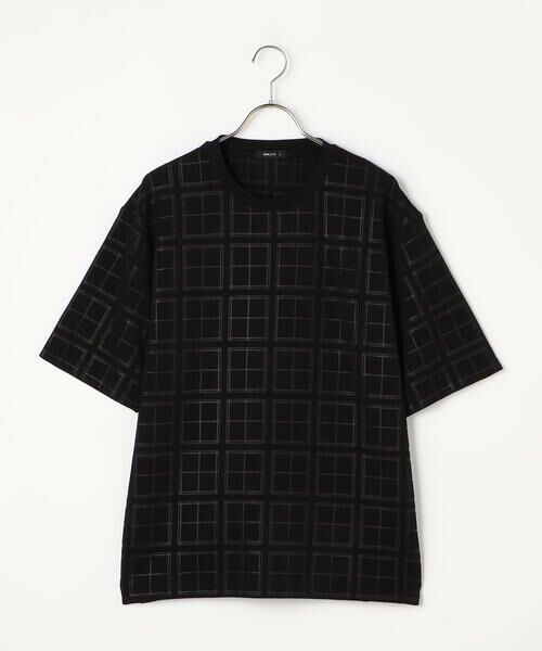 COMME CA ISM / コムサイズム Tシャツ | エンボスチェック クルーネックTシャツ | 詳細16