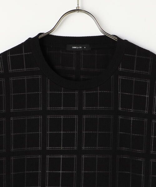COMME CA ISM / コムサイズム Tシャツ | エンボスチェック クルーネックTシャツ | 詳細18