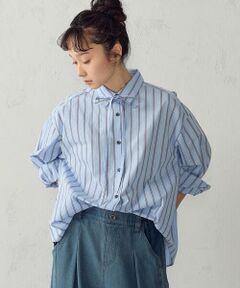 COMME CA ISM / コムサイズム シャツ・ブラウス | リボン付き ストライプシャツ