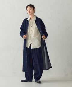 COMME CA ISM / コムサイズム ロング・マキシ丈ワンピース | ベルト付き デニムワンピース
